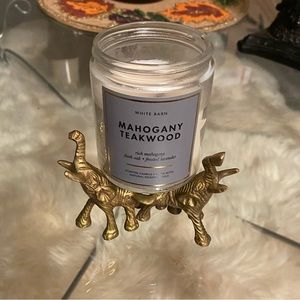 Vintage Brass Triple Elephant Figurine‎ Souvenir Ball Holder